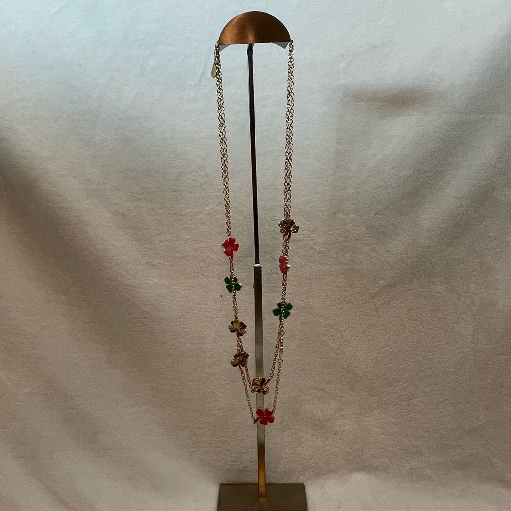 Lilly Pulitzer Shamrock Floral Multi-Color Necklace 65$